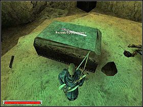 Szaman znajduje się w części przy ołtarzu (obrazek z lewej), co gorsza ten szaman korzysta z czaru deszcz ognia - Strażnicy portalu (6) | Rozdział 5 | Gothic - Gothic - poradnik do gry