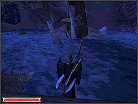 Udajesz się do wyjścia, przechodzisz przez zaimprowizowany most i czekasz na pojawienie się ekranu wczytywania gry (obrazek z lewej) - Strażnicy portalu (6) | Rozdział 5 | Gothic - Gothic - poradnik do gry