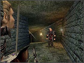 Teraz udaj się do koszar (obrazek z lewej) - Strażnicy portalu (7) | Rozdział 5 | Gothic - Gothic - poradnik do gry