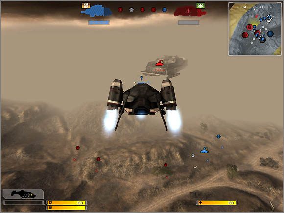 Drugi sposób to podjechanie wozem APC do wrogiego Titana, wystrzelenie się w kapsule, a następnie wylądowanie na statku - Założenia trybu Titan cz.1 | Tryb Titan i Conquest | Battlefield 2142 - Battlefield 2142 - poradnik do gry