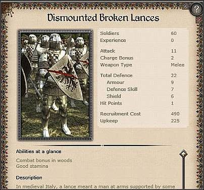 Dismounted Norman Knights ( 37 ) - Jest to najsileniejsza jednostka piechoty, jaką dysponuje Sycylia - Sycylia - Zamek (1) | Nacje w Medieval II - Medieval II: Total War - poradnik do gry