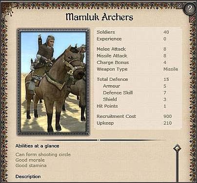 Mamluks ( 31 ) - Jest to solidna jednostka konna, którą z powodzeniem można używać na froncie - Egipt - Zamek (2) | Nacje w Medieval II Total War - Medieval II: Total War - poradnik do gry