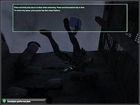 Podpłyń do tafli lodu i zaczekaj aż pojawi się określona ikonka (#1) - Iceland - Geothermal Plant (1) | Misja 1 w Splinter Cell Double Agent - Tom Clancys Splinter Cell: Double Agent - poradnik do gry