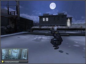 Teraz będziesz musiał skierować się do niewielkiego budynku (#1), ze zlokalizowaniem którego nie powinieneś mieć dużych problemów - Iceland - Geothermal Plant (1) | Misja 1 w Splinter Cell Double Agent - Tom Clancys Splinter Cell: Double Agent - poradnik do gry