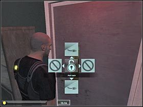 Zbliż się do pomieszczenia, w którym znajduje się Enrica - NYC - JBA HQ - Part 1 (4) | Misja 3 w Splinter Cell Double Agent - Tom Clancys Splinter Cell: Double Agent - poradnik do gry