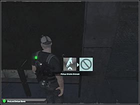 Wróć się do windy i skorzystaj ze znajdującego się w tym miejscu panelu (#1) - NYC - JBA HQ - Part 4 (2) | Misja 10.1 w Splinter Cell Double Agent - Tom Clancys Splinter Cell: Double Agent - poradnik do gry