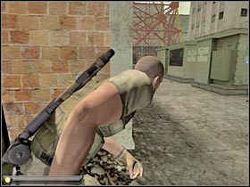 Schowaj się teraz przy metalowych obiektach i zaczekaj aż sytuacja się nieco uspokoi - Kinshasa (3) | Misja 9.2 w Splinter Cell Double Agent - Tom Clancys Splinter Cell: Double Agent - poradnik do gry