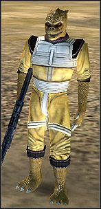 Znany w całej galaktyce gadopodobny łowca nagród z planety Trendoshan, pilot statku Psi Ząb (Hound's Tooth) - Bohaterowie - Nowości - Star Wars: Empire at War - Forces of Corruption - poradnik do gry