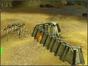 Unikaj ognia wieżyczek. - Misja 2 - Misja sabotażysty - Kampania - Star Wars: Empire at War - Forces of Corruption - poradnik do gry