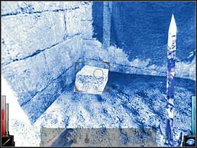 Z bliska widać, że nie jest to przypadkowy kamyczek, lecz część jakiegoś mechanizmu - The Gleam of a Cold Knife (4) | Rozdział 2 | Dark Messiah of Might and Magic - Dark Messiah of Might and Magic - poradnik do gry