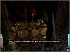 Przez witraż okna widzę niewyraźnie postacie walczących osób - The Gleam of a Cold Knife (10) | Rozdział 2 | Dark Messiah of Might and Magic - Dark Messiah of Might and Magic - poradnik do gry