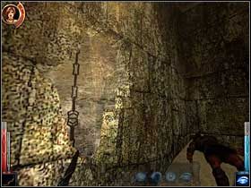 Jest łańcuch, odrobina wysiłku, drgnął! Opuszczana krata powinna zostać otwarta. - The Temple of the Spider (2) | Rozdział 5 | Dark Messiah of Might and Magic - Dark Messiah of Might and Magic - poradnik do gry