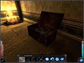 Drugie pomieszczenie po lewej stronie hallu. Jest skrzynia z prezentami. Przydadzą się na pewno. - The Temple of the Spider (9) | Rozdział 5 | Dark Messiah of Might and Magic - Dark Messiah of Might and Magic - poradnik do gry