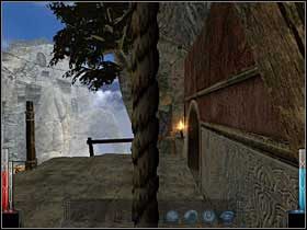 Zapuszczam żurawia wisząc na linie, czy nie ma gdzieś czekającego komitety powitalnego. - The Temple of the Spider (12) | Rozdział 5 | Dark Messiah of Might and Magic - Dark Messiah of Might and Magic - poradnik do gry