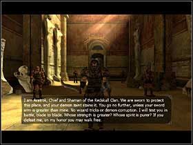 Raczej, kto jest sensownie byłoby zapytać. Autoprezentacji dokonał sam zainteresowany, składając mi propozycję nie do odrzucenia. - The Temple of the Spider (14) | Rozdział 5 | Dark Messiah of Might and Magic - Dark Messiah of Might and Magic - poradnik do gry