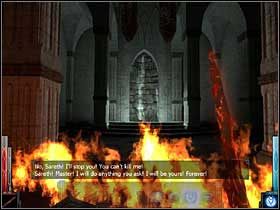 Ogień próbuje mnie powstrzymać, lecz akurat to nie jest największy problem. - City of Flame (3) | Rozdział 9 | Dark Messiah of Might and Magic - Dark Messiah of Might and Magic - poradnik do gry