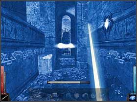 Huk opadających krat uświadomił mi, że się nie myliłem. Widok płomienia pułapki jest bardzo wymowny. Zaraz będzie mi zapewne gorąco - z wrażenia rzecz jasna! - Epilog cz.4 | Zakończenie | Dark Messiah of Might and Magic - Dark Messiah of Might and Magic - poradnik do gry