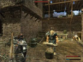 Milok chce odzyskać swój stary miecz, który został zabrany przez Tempecka, dowódcę ochrony wykopalisk pod świątynią w Trelis (opsane dalej) - Trelis (1) | Questy | Solucja Gothic 3 - Gothic 3 - poradnik do gry