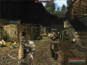 Gembak szuka towarzysza który ruszy wraz z nim zająć się zbuntowanym najemnikiem Ivanem, ukrywającym się na wzgórzu w pobliżu jednej z kopalń - Geldern (1) | Questy | Solucja Gothic 3 - Gothic 3 - poradnik do gry