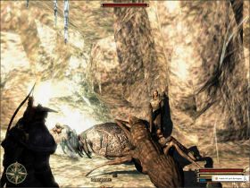 Po tym jak Nordmarczyk doprowadzi Cię do obozu, wbiegnij do jaskini i zabij pełzacza, zanim ten zabije poszukiwaczy - Nordmar - Klan Młota (3) | Questy | Solucja Gothic 3 - Gothic 3 - poradnik do gry