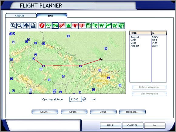 Widoczna trasa lotu. - Microsoft Flight Simulator X: Przygotowanie do lotu | Mooney Bravo - Microsoft Flight Simulator X - poradnik do gry