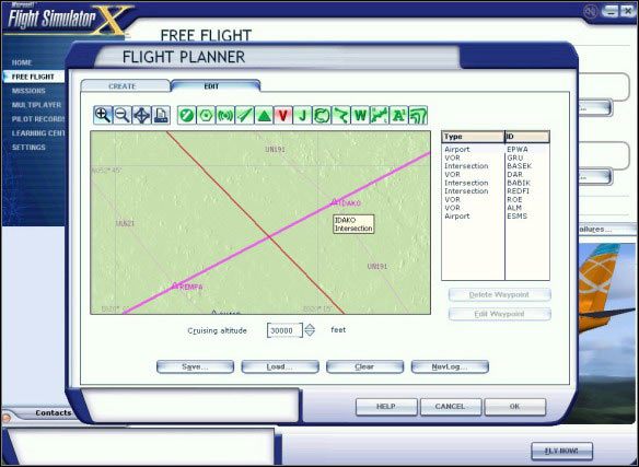 Wstępny plan lotu. - Microsoft Flight Simulator X: Planowanie trasy | Boeing 737-800 - Microsoft Flight Simulator X - poradnik do gry