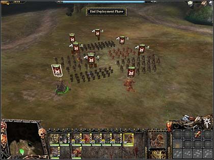 Przykładowe rozstawienie armii. - Akt II Misja 5 - Mag elficki znaleziony | Chaos | Warhammer Mark of Chaos - Warhammer: Mark of Chaos - poradnik do gry