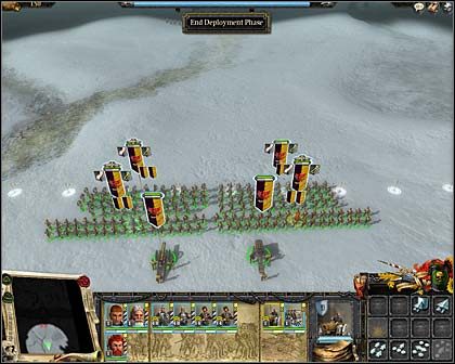 Rozstawienie wojsk i miejsce pierwszych potyczek. - Akt II Misja 4 - Bitwa na moście | Imperium | Warhammer Mark of Chaos - Warhammer: Mark of Chaos - poradnik do gry