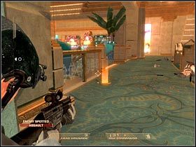 Po kilku chwilach dotrzesz do przejścia prowadzącego do kolejnego pomieszczenia (#1) - [Misja 2.4] Calypso Casino - Dr. Smythe cz.2 | Tom Clancys Rainbow Six Vegas - Tom Clancys Rainbow Six Vegas - poradnik do gry
