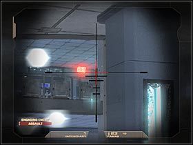 Zbierz przy sobie całą drużynę i ostrożnie wejdź do nowego pomieszczenia - [Misja 6.6] Nevada Dam - Irena | Tom Clancys Rainbow Six Vegas - Tom Clancys Rainbow Six Vegas - poradnik do gry