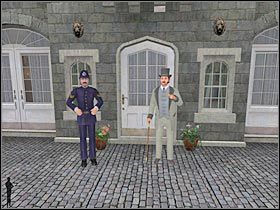 W pierwszej kolejności porozmawiaj ze Stenwickiem (mężczyzna w kapeluszu; #1) - Baker Street - Księgarnia (2) | Rozdział 1 Sherlock Holmes Przebudzenie - Sherlock Holmes: Przebudzenie - poradnik do gry