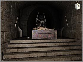 Gdy tylko spróbujesz skorzystać ze schodów, załączy się krótki filmik (#1), w trakcie trwania którego będziesz mógł przyjrzeć się dziwnej figurze - The Thames - Pod magazynem (2) | Rozdział 2 Sherlock Holmes Przebudzenie - Sherlock Holmes: Przebudzenie - poradnik do gry