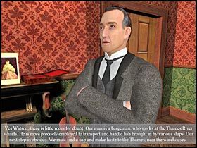 Teraz musisz jedynie wyjść z budynku, a następnie skierować się w prawo - Baker Street - Zebrane dowody (2) | Rozdział 1 Sherlock Holmes Przebudzenie - Sherlock Holmes: Przebudzenie - poradnik do gry