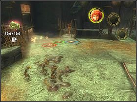 W chwili, gdy dwaj bohaterowie będą na nich wisieć, ostatni powinien pełnić funkcję wsparcia, gdyż dochodzić będzie do ataków - [ETAP XII] Necropolis cz.2 | Artur i Minimki - Artur i Minimki - poradnik do gry