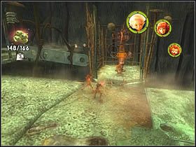 Po skorzystaniu z drugiego klucza dalsza droga nadal nie będzie możliwa, gdyż platformy, po których musisz przejść zostały podniesione - [ETAP XII] Necropolis cz.2 | Artur i Minimki - Artur i Minimki - poradnik do gry