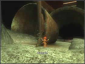 Gdy przejście stanie otworem, przejdź przez nie i wskocz na kolejną zjeżdżalnię - [ETAP XI] Under the house cz.5 | Artur i Minimki - Artur i Minimki - poradnik do gry