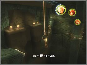 Ze jej pomocą dotrzesz do stałego lądu, do glinianych półek - [ETAP XI] Under the house cz.2 | Artur i Minimki - Artur i Minimki - poradnik do gry