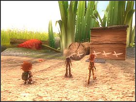 Korzystając ponownie z mocnych ramion Mogotha, dostaniesz się w pobliże kolejnego drewnianego bloku - [ETAP IX] Lost in the Seven Lands - II cz.3 | Artur i Minimki - Artur i Minimki - poradnik do gry