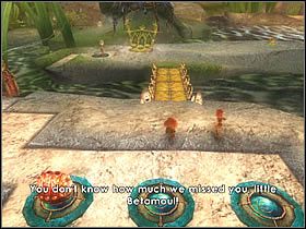 Postaw go na jednym z trzech znajdujących się tam niebieskich guzików, a sam zajmij pozostałe (łącznie z tym koło biedronki - Arturem) - [ETAP IX] Lost in the Seven Lands - II cz.1 | Artur i Minimki - Artur i Minimki - poradnik do gry