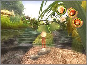 Po przejęciu kontroli nad bohaterem biegnij przed siebie wzdłuż brzegu, przeskakując wodę - [ETAP VII] Devils Falls cz.1 | Artur i Minimki - Artur i Minimki - poradnik do gry