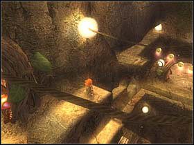 Teraz udaj się na prawo od drzwi i przeskocz na sąsiednią półkę - [ETAP IV] On the road to Nekropolia cz.3 | Artur i Minimki - Artur i Minimki - poradnik do gry