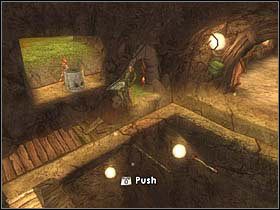 Teraz strąć kamienny blok znajdujący się na końcu drogi za drzwiami, które otworzyłeś przed momentem i - [ETAP IV] On the road to Necropolis cz.2 | Artur i Minimki - Artur i Minimki - poradnik do gry