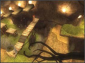 Nim zeskoczysz na dół, zauważ, że na prawo znajduje się niewielka, porośnięta mchem półka - [ETAP IV] On the road to Necropolis cz.1 | Artur i Minimki - Artur i Minimki - poradnik do gry