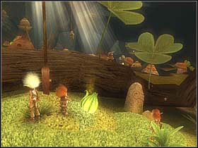 Tam, na niewielkiej przestrzeni znajduje się roślina (zdjęcie), po zaatakowaniu której otrzymasz pomarańczowe nasionko - [ETAP II] Attack of the Henchmen cz.2 | Artur i Minimki - Artur i Minimki - poradnik do gry