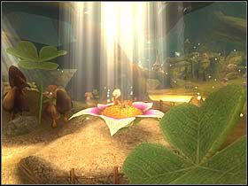 Idąc dalej po strąconej skrzyni, otrzymasz nową zdolność , a na szczycie wzgórza natkniesz się na kwiat zapisu - [ETAP II] Attack of the Henchmen cz.1 | Artur i Minimki - Artur i Minimki - poradnik do gry