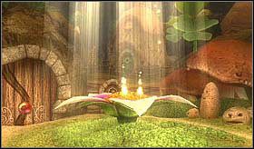 Na niewielkiej polanie, do której dotarłeś natkniesz się na pierwszy kwiat, za pomocą którego zapisuje się postęp w grze - [ETAP I] The world of the Minimoys cz.2 | Artur i Minimki - Artur i Minimki - poradnik do gry