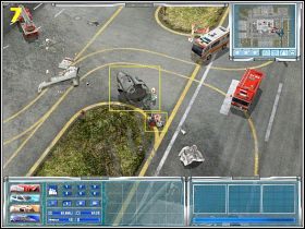 Jako że czas płynie nieubłaganie, powinniśmy już teraz zająć się oczyszczaniem pasa startowego (6) - [Misja 19] Kolizja na lotnisku! | Emergency 4 Global Fighters For Life - Emergency 4: Global Fighters For Life - poradnik do gry