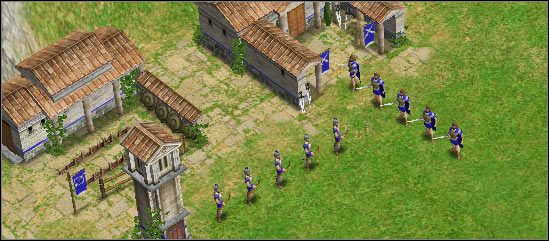 Mamy więc standartowych wieśniaków i równie tradycyjną rozbudowę bazy - Przegląd ogólny | Mitologia grecka | Age of Mythology - Age of Mythology - poradnik do gry
