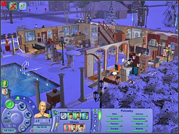Zdecydowanie większość zimowych atrakcji powiązana jest z pojawiających się na terenie posesji śniegiem. - Zima | Zmiany | The Sims 2 Cztery Pory Roku - The Sims 2: Cztery pory roku - poradnik do gry