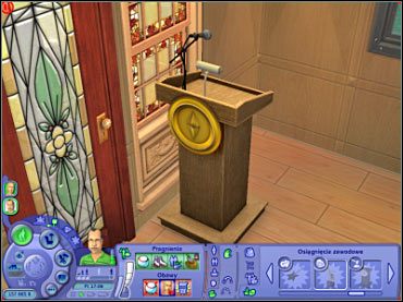 Mównica sądowa jest jednym z najciekawszych obiektów, które w trakcie zabawy można sobie odblokować. - Kariera prawnika | Ścieżki kariery | The Sims 2 Cztery Pory Roku - The Sims 2: Cztery pory roku - poradnik do gry